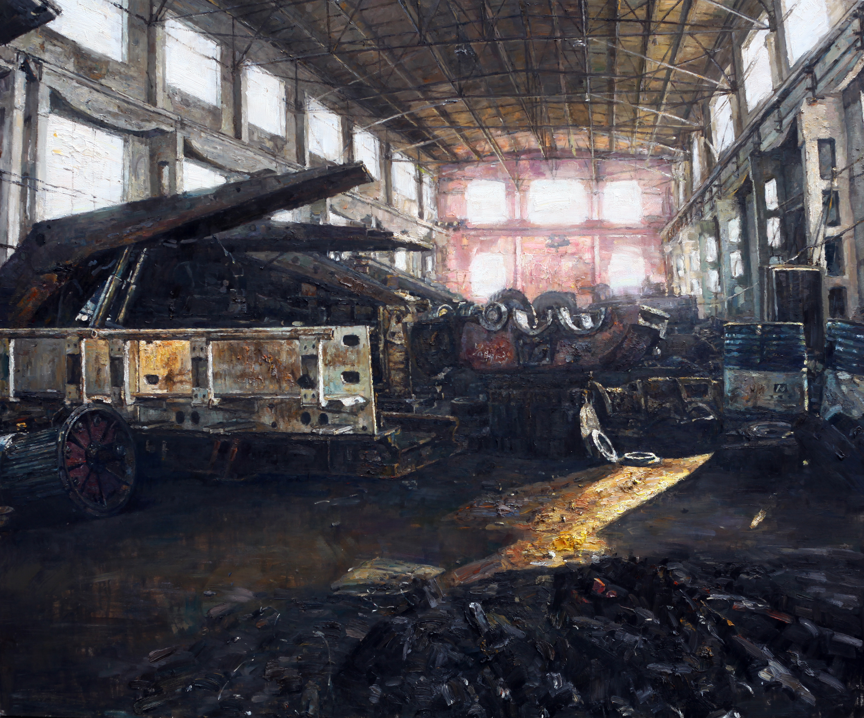 安静的工厂系列|纯艺术|油画|侯雨杨 - 原创作品 - 站酷 (zcool)