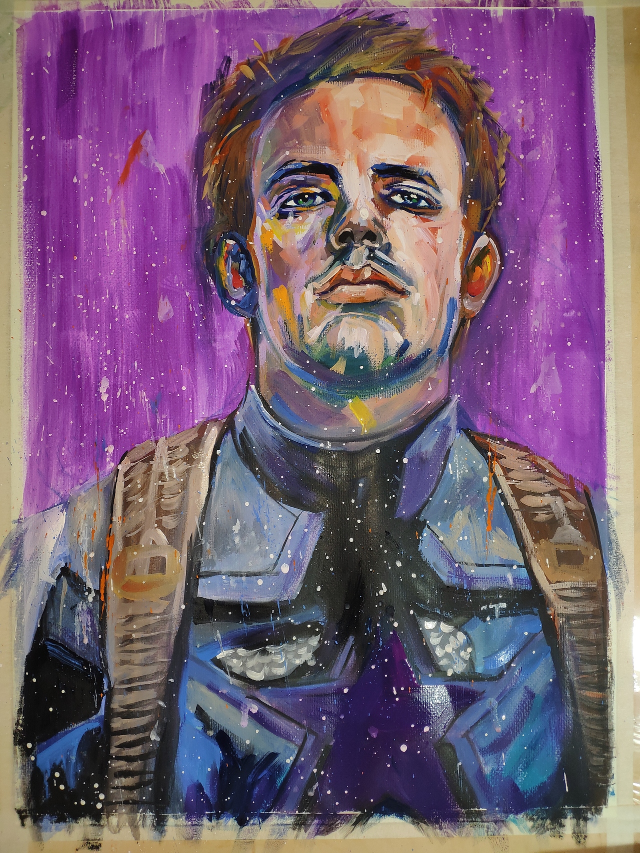 用水粉颜料厚涂