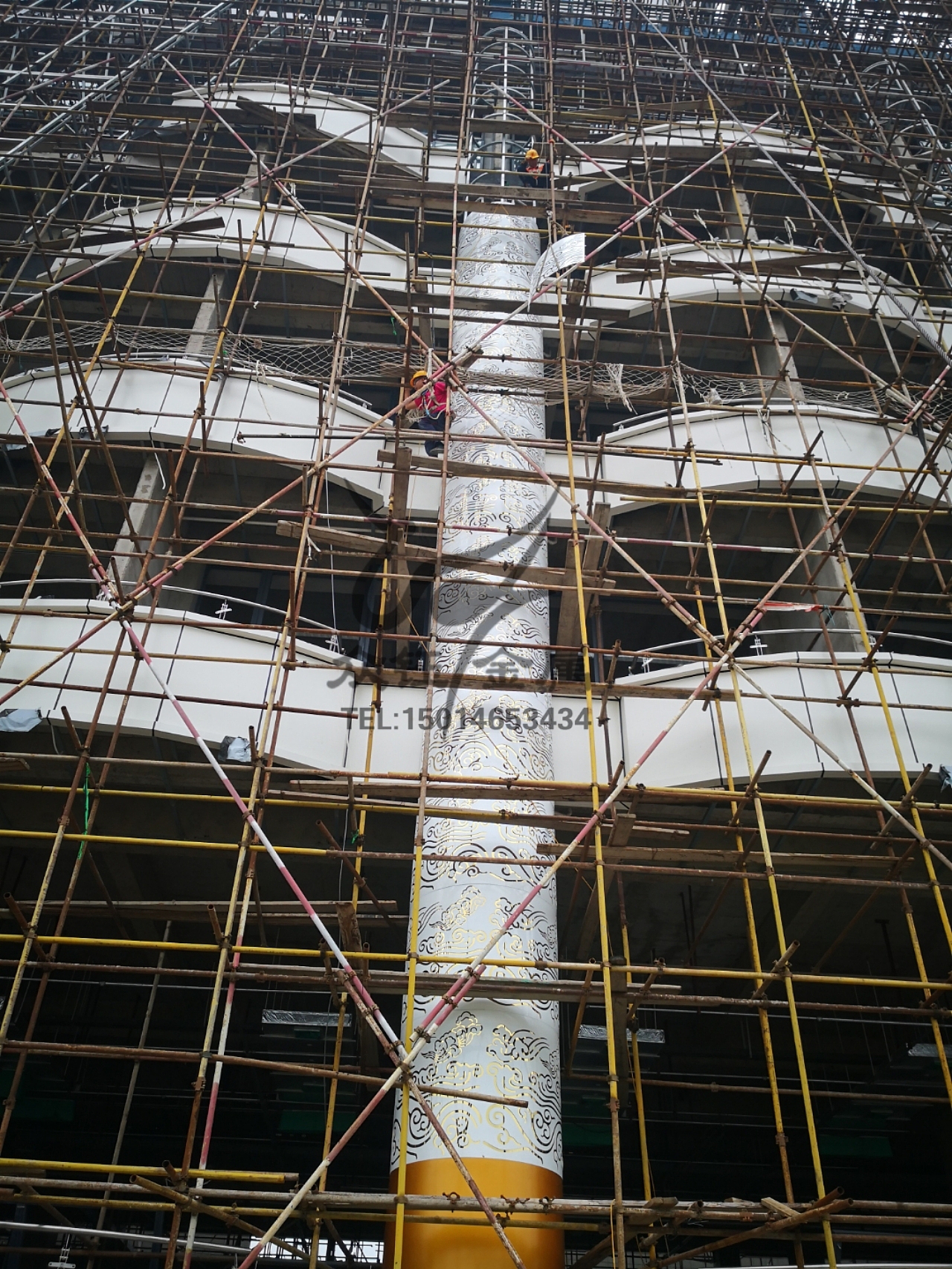 户外仿古铜不锈钢屏风背景墙 景观风水山水隔断