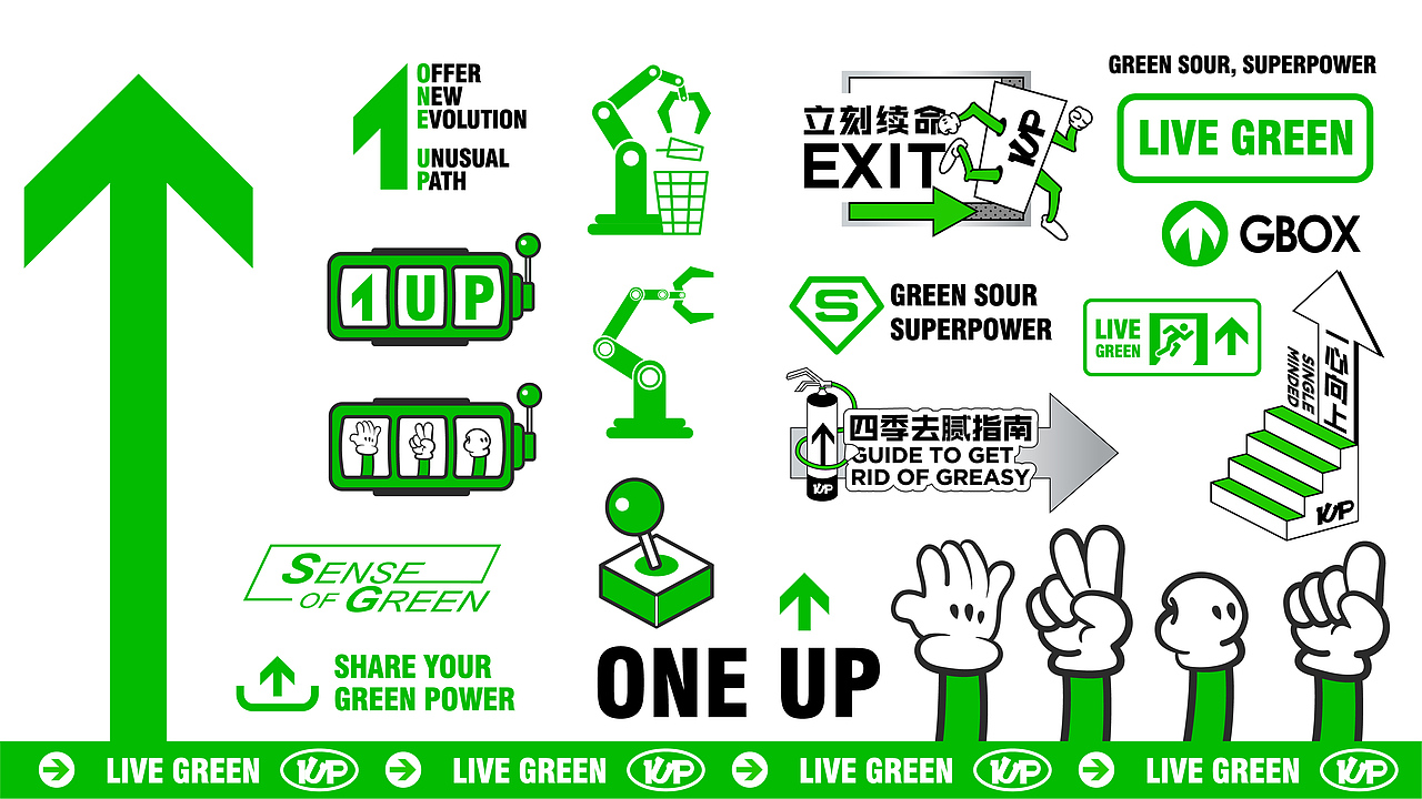 1UP ONEUP 茶饮厂牌 | 绿色文化不只是说说(图ZMjM4NTk5NDEy) - 品牌 - 站酷设计师陈切Qie原创素材 - 站酷ZCOOL