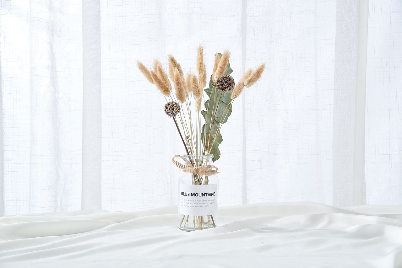 ins网红拍照摆件玻璃瓶干花 道具 北欧风 麦穗干花