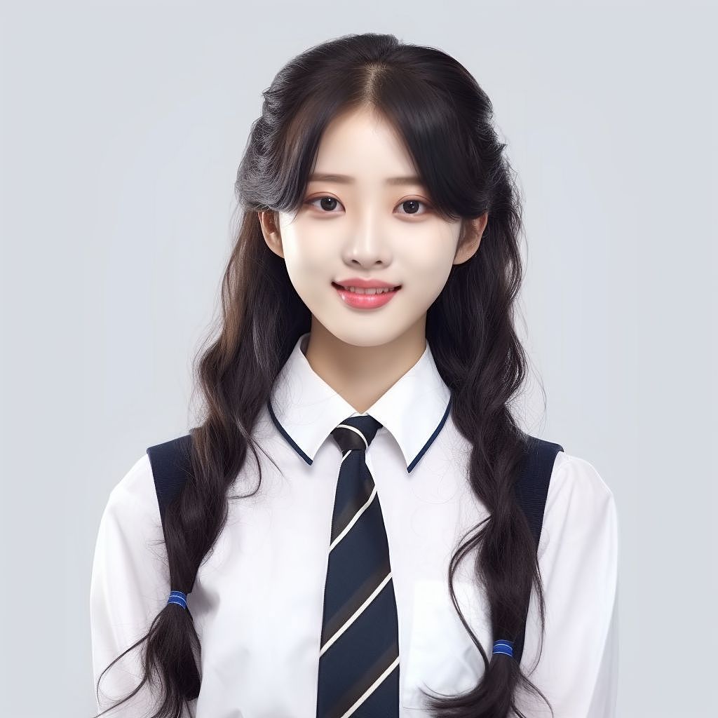 甜美韩系证件照