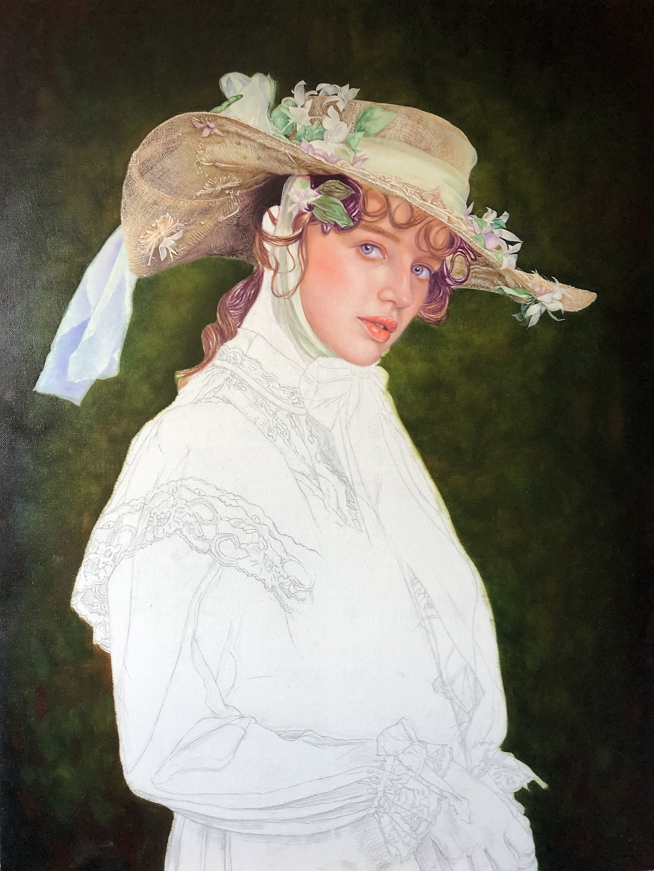 European girl 油画绘画步骤