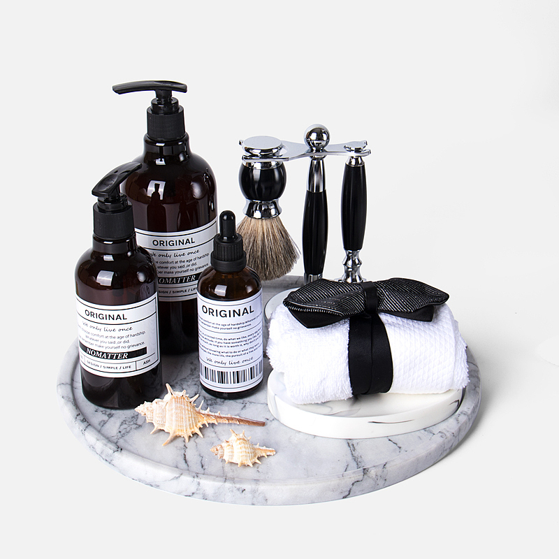 样板房卫生间木质小托盘香薰蜡烛杯摆件洗手间柜饰品