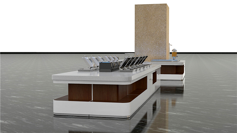 酒店折叠布菲台尺寸 高度 模块定制安装 自助餐台设计