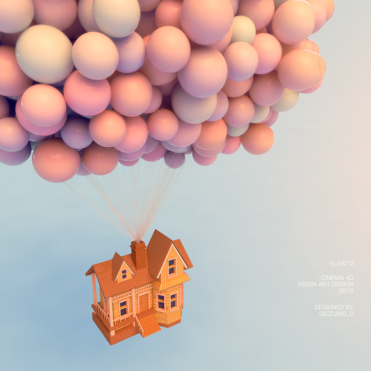 E=MC^2 | C4D作品-小场景建模材质练习