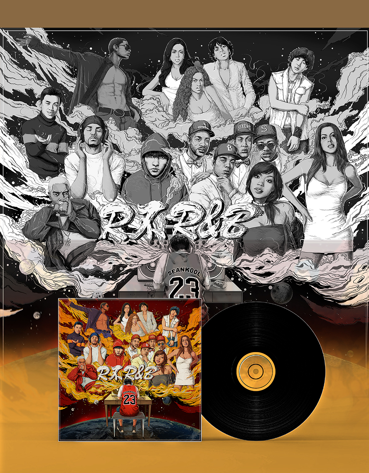 3幅原创单曲封面插画（音乐人：顾翾）（图ZMTY3Mzc3NDIw） - 商业插画 - 站酷设计师吉里原创素材 - 站酷ZCOOL