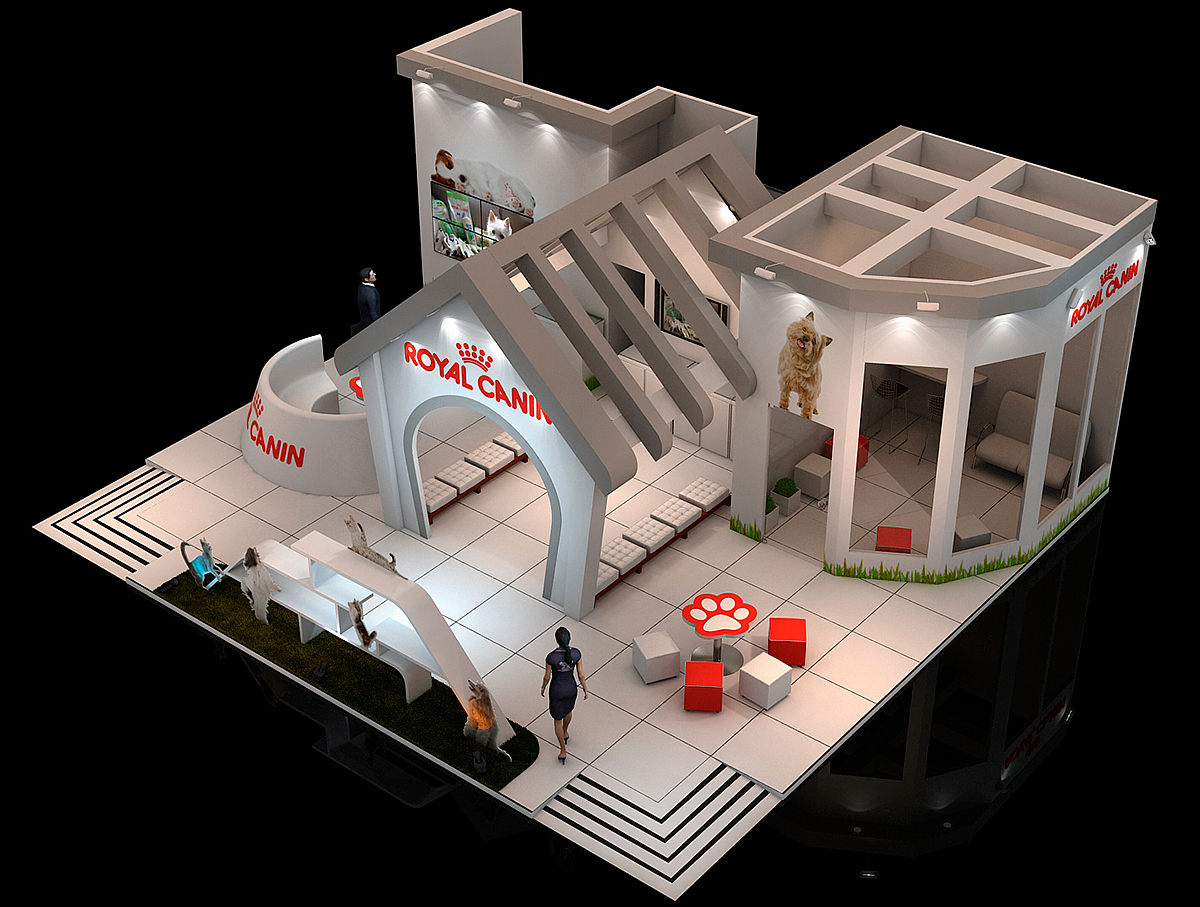 宠物展会设计效果图
