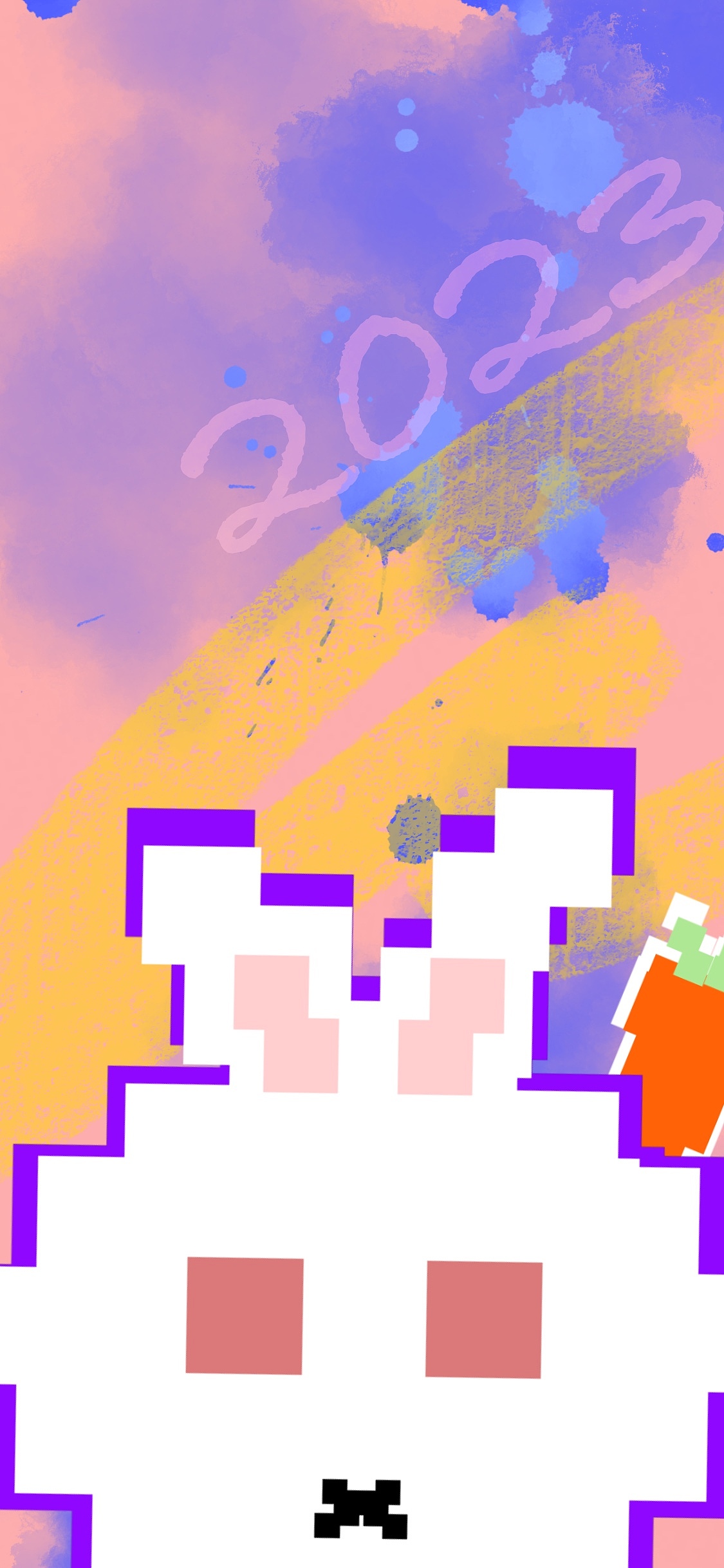 兔年好运马赛克壁纸