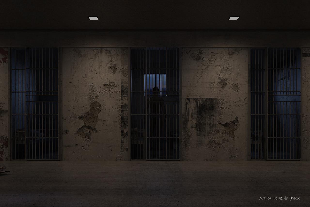 古代监狱的舞台背景图图片