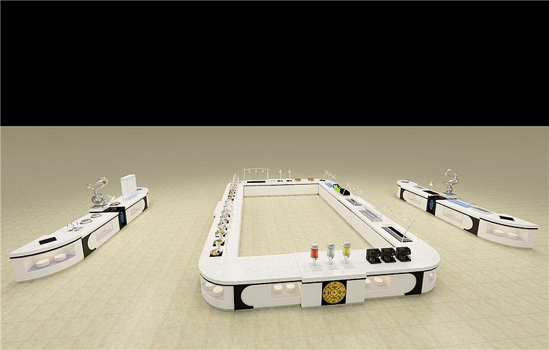 食堂餐厅取餐台定制，组合式移动布菲台 大理石布菲台（图ZMTg0MDA2NTMy） - 生活用品 - 站酷设计师自助餐台布菲台原创素材 - 站酷ZCOOL