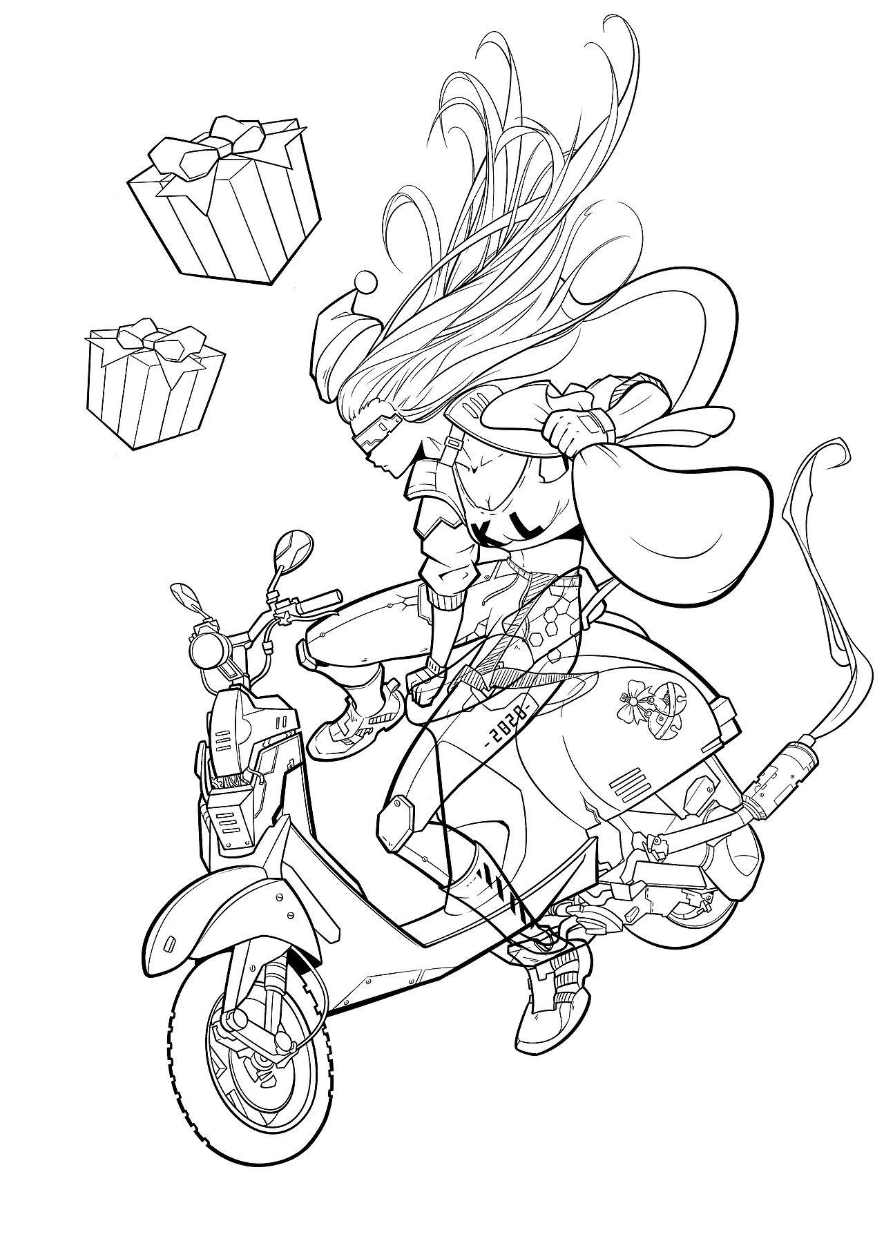 赛博圣诞（图ZMjcyMTY2MjQ4） - 艺术插画 - 站酷设计师终末行原创素材 - 站酷ZCOOL