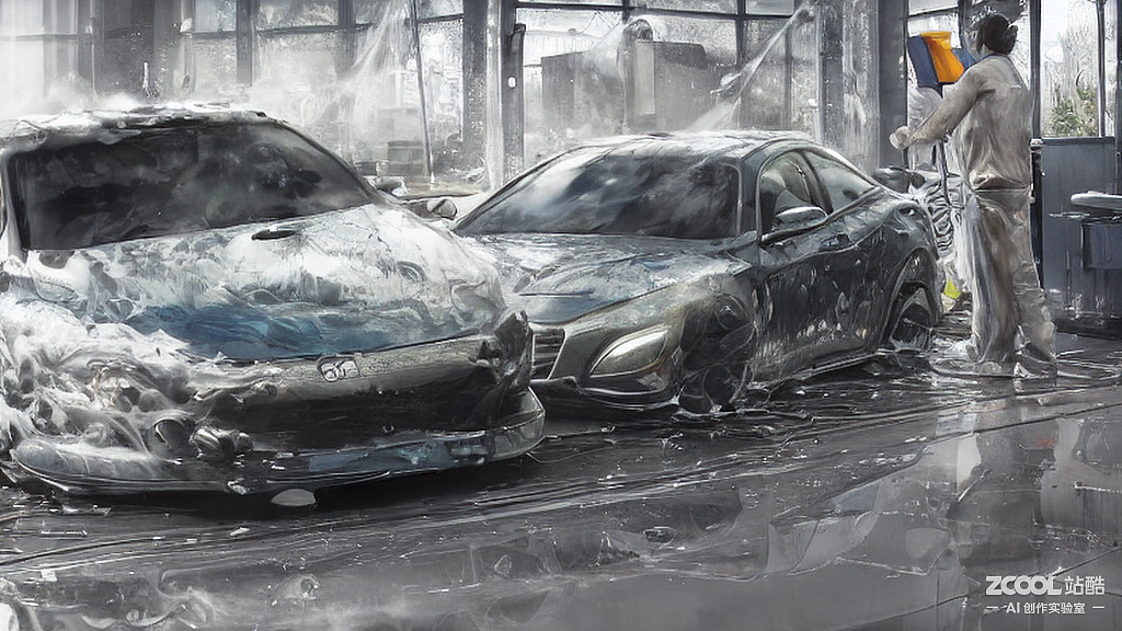 #AI创作实验室#洗车店