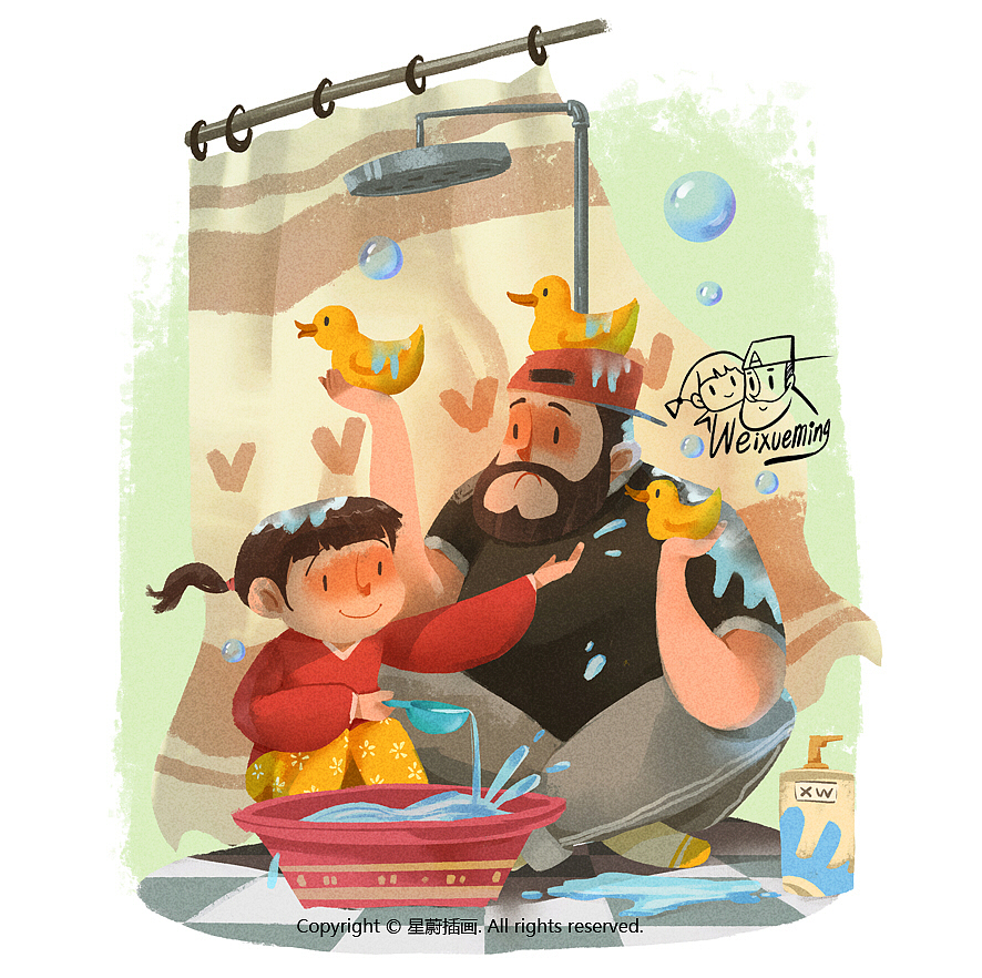 魏雪明 | 画给女儿的一组插画（第5篇）（图ZMjIzODIxODQ4） - 商业插画 - 站酷设计师星蔚插画原创素材 - 站酷ZCOOL