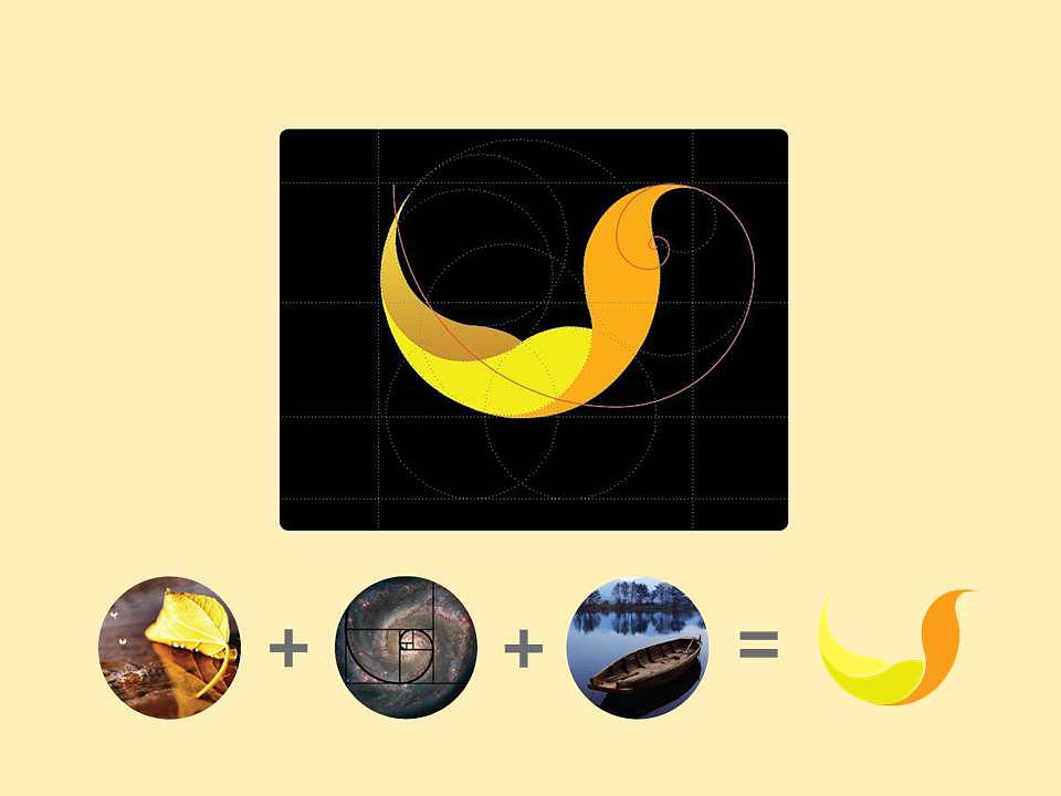 橙色倒影logo