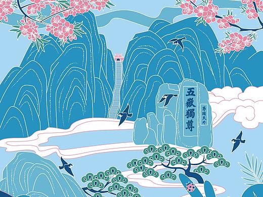 山东城市地标文创X节气插画——济南耕阡陌