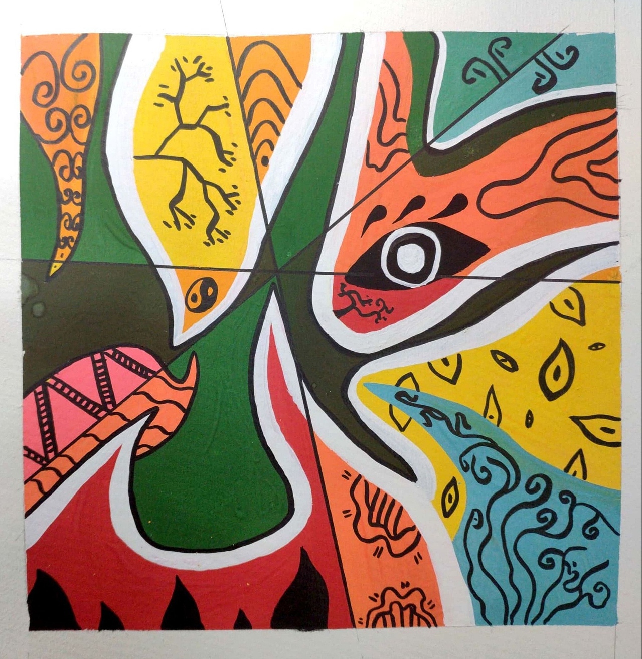 脱胶颜料水粉装饰画考研手绘