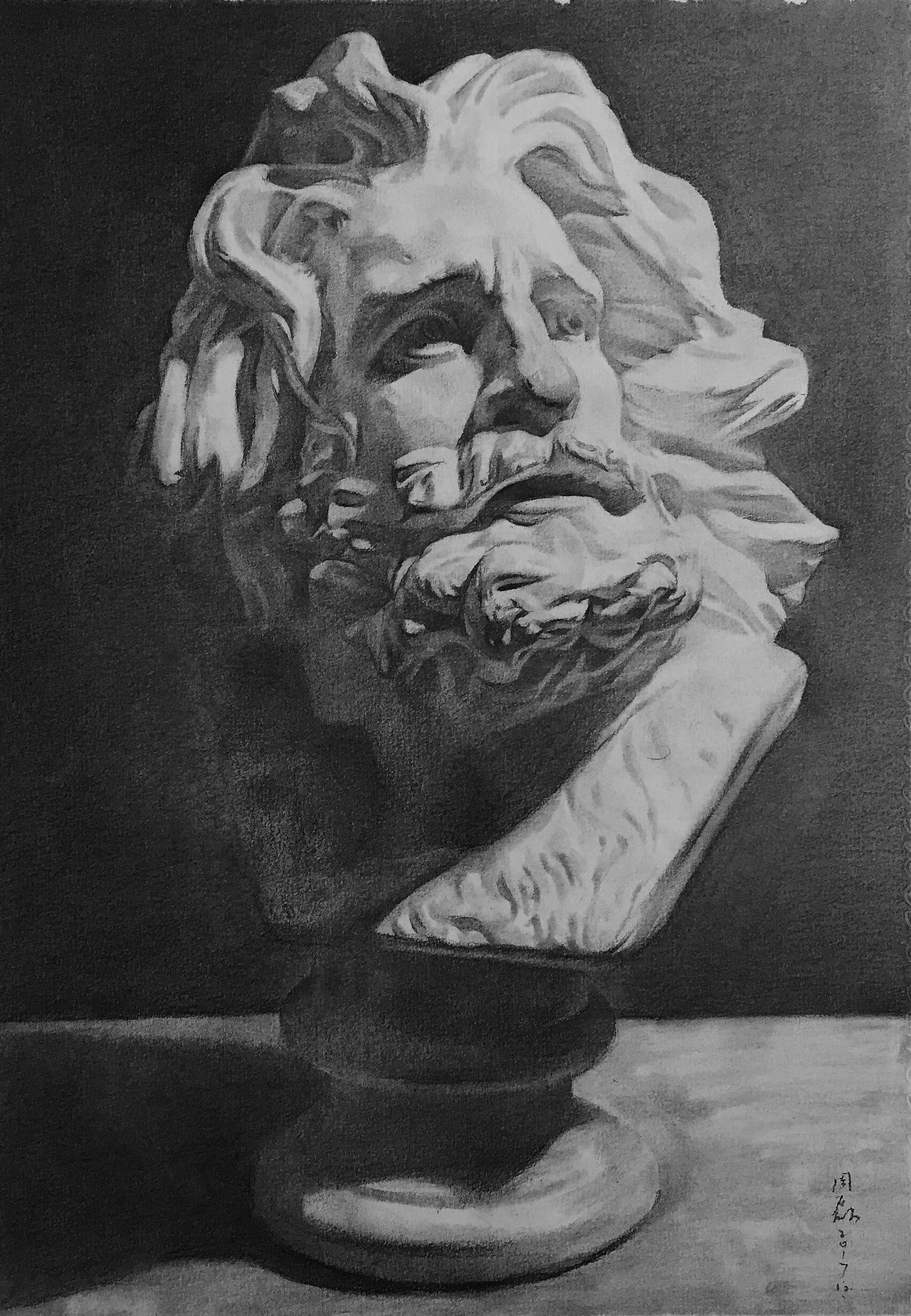 石膏像马赛素描