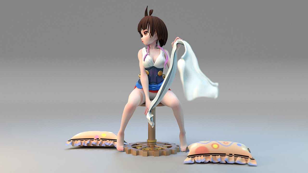 zbrush练习　铁甲城　无名