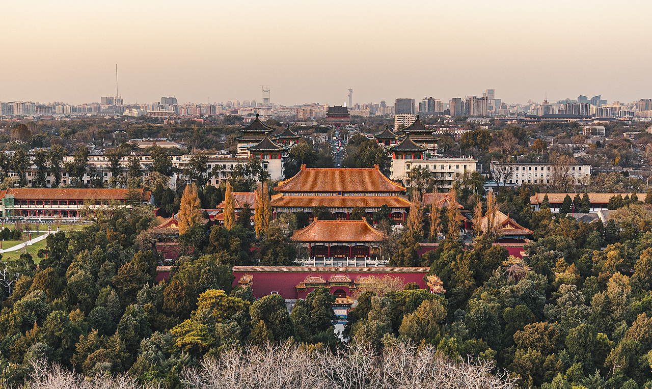 景山公园俯瞰北京
