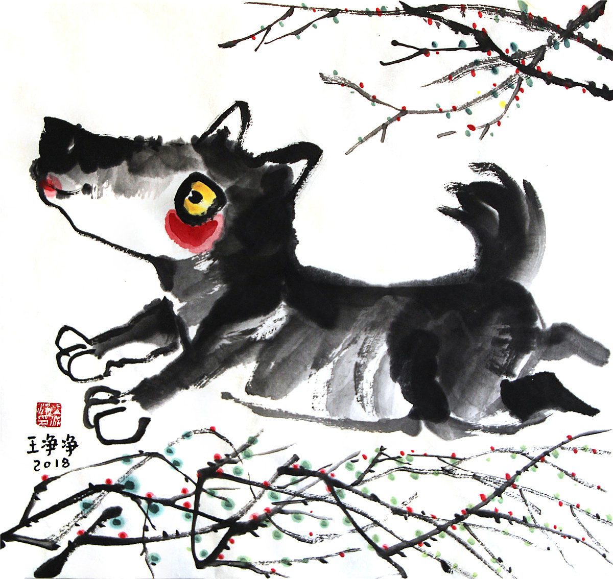 狗年画狗 50多幅水墨狗画+插画狗图（图ZMTAyODUzNTA4） - 商业插画 - 站酷设计师画儿晴天原创素材 - 站酷ZCOOL
