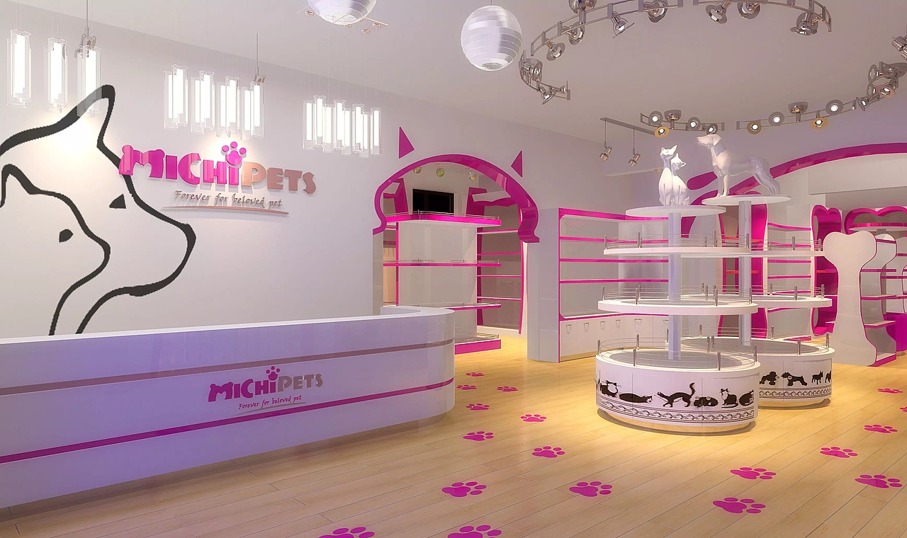 郑州宠物医院装修—宠物诊所设计案例效果图赏析（图ZMTM1NDE3MTk2） - 家装设计 - 站酷设计师河南天恒建筑装饰原创素材 - 站酷ZCOOL