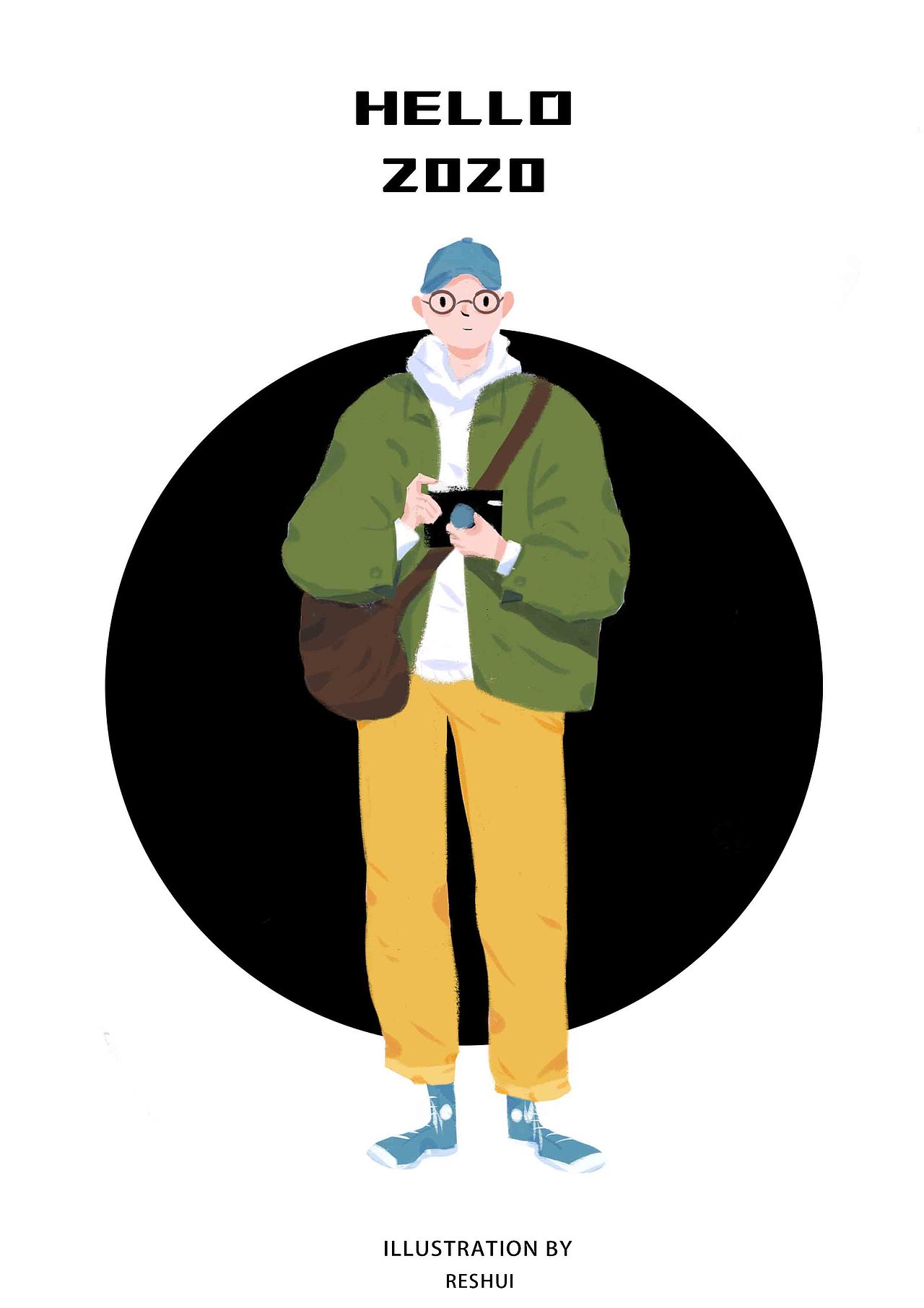HELLO 2020（图ZMTkxMDQ3Mjk2） - 艺术插画 - 站酷设计师ReShui热水原创素材 - 站酷ZCOOL