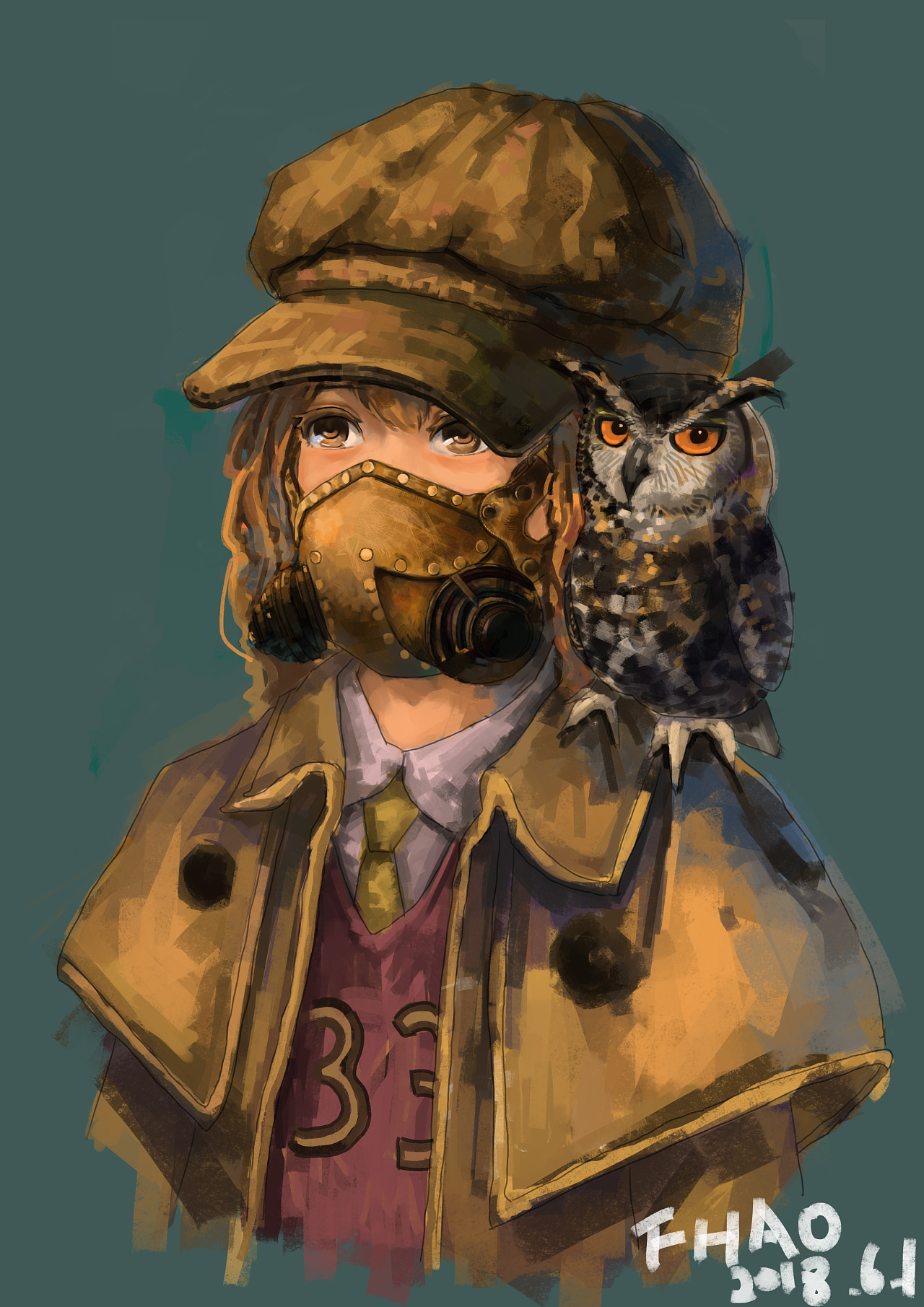 蒸汽朋克人头像|插画|创作习作|fhao - 原创作品 - 站酷 (zcool)