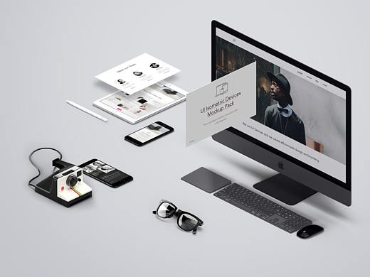 【翻墙素材】 iMac，MacBook和iPhone样机VI展示