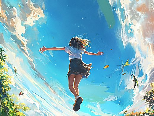 失重感，自由飞翔  midjourney生图分享