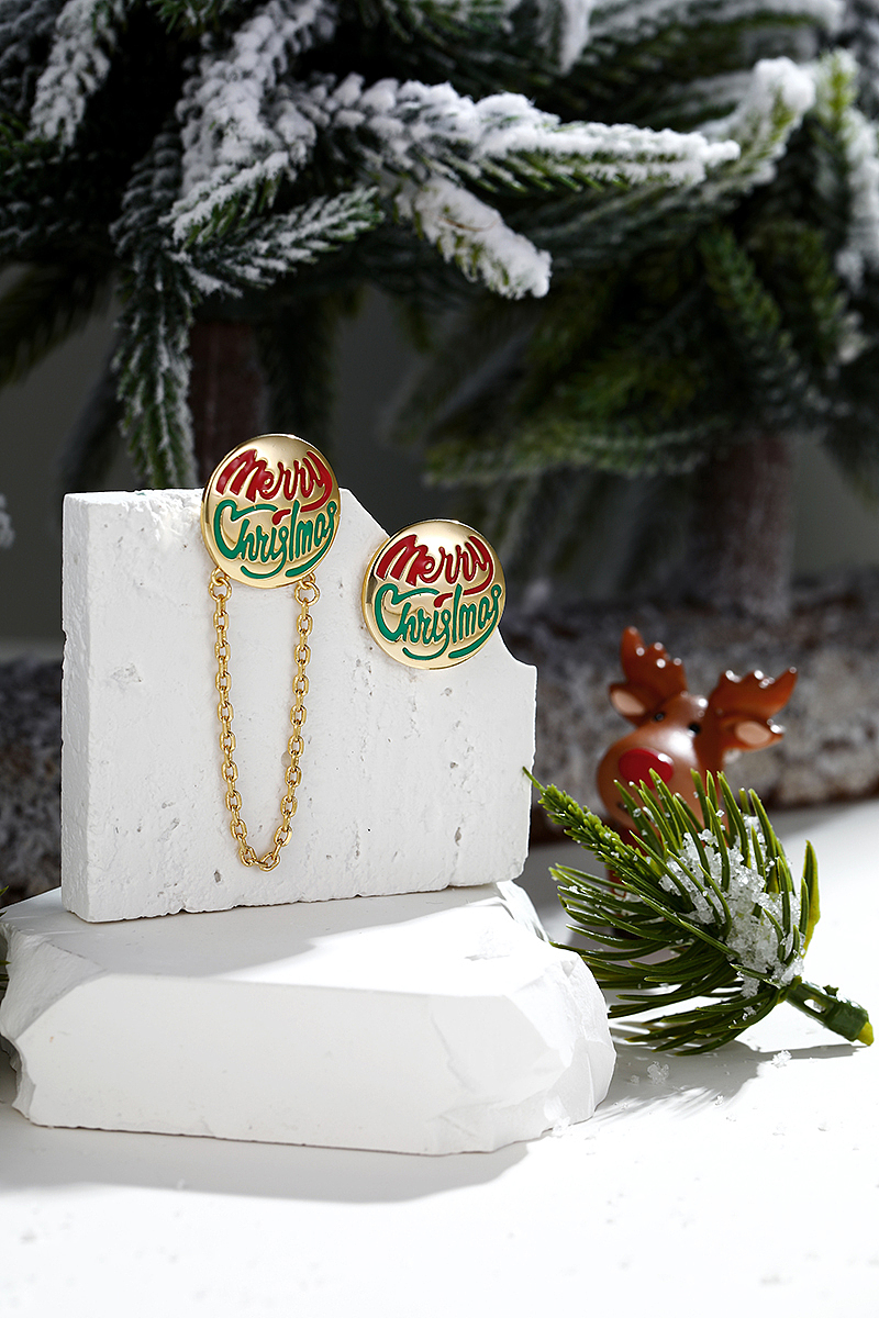 圣诞珠宝饰品圣诞场景圣诞首饰拍摄圣诞耳钉首饰