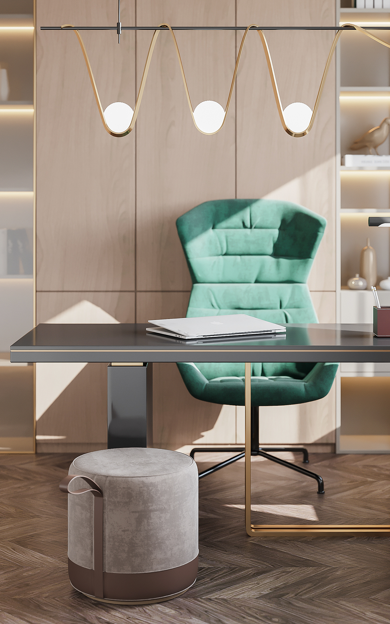 一套现代轻奢效果图