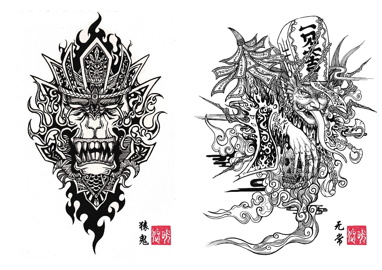 鬼鬼怪怪什么的凑个合集（图ZMTk0ODA5MTY=） - 新锐潮流插画 - 站酷设计师没事闲晃悠原创素材 - 站酷ZCOOL