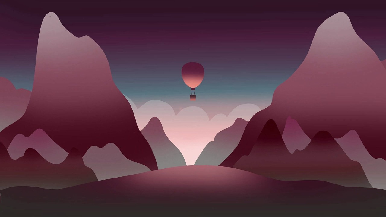 创意山水插画高清壁纸