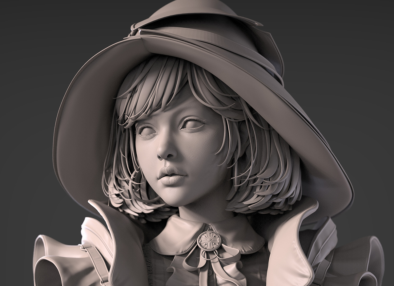 魔法少女-白模（图ZMTQyNzYzMTk2） - 人物/生物 - 站酷设计师前进兔原创素材 - 站酷ZCOOL