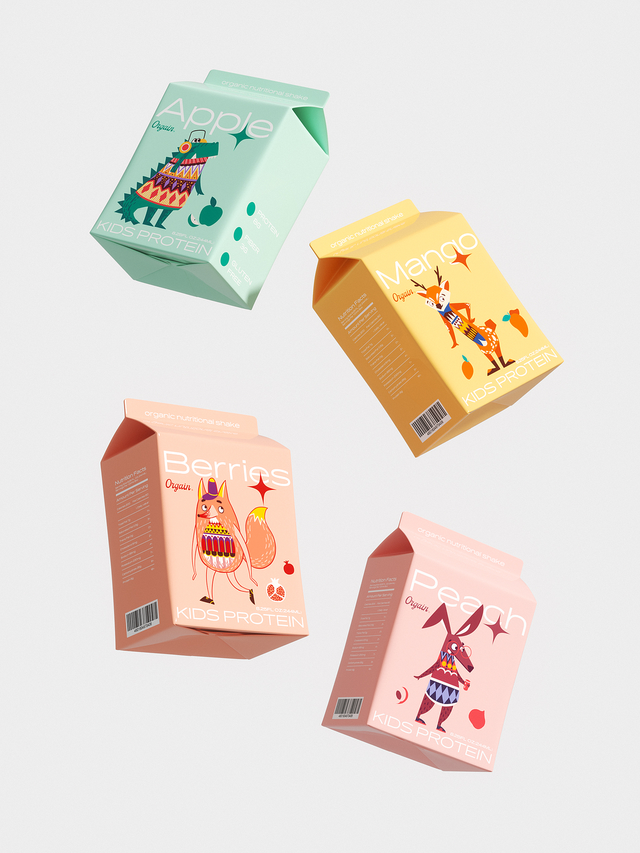 Orgain奶昔包装设计