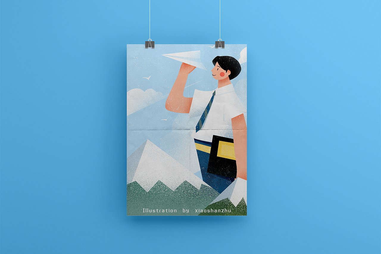 扁平肌理插画（一）（图ZMjczMjg2NzYw） - 创作习作 - 站酷设计师是小山竹啊原创素材 - 站酷ZCOOL