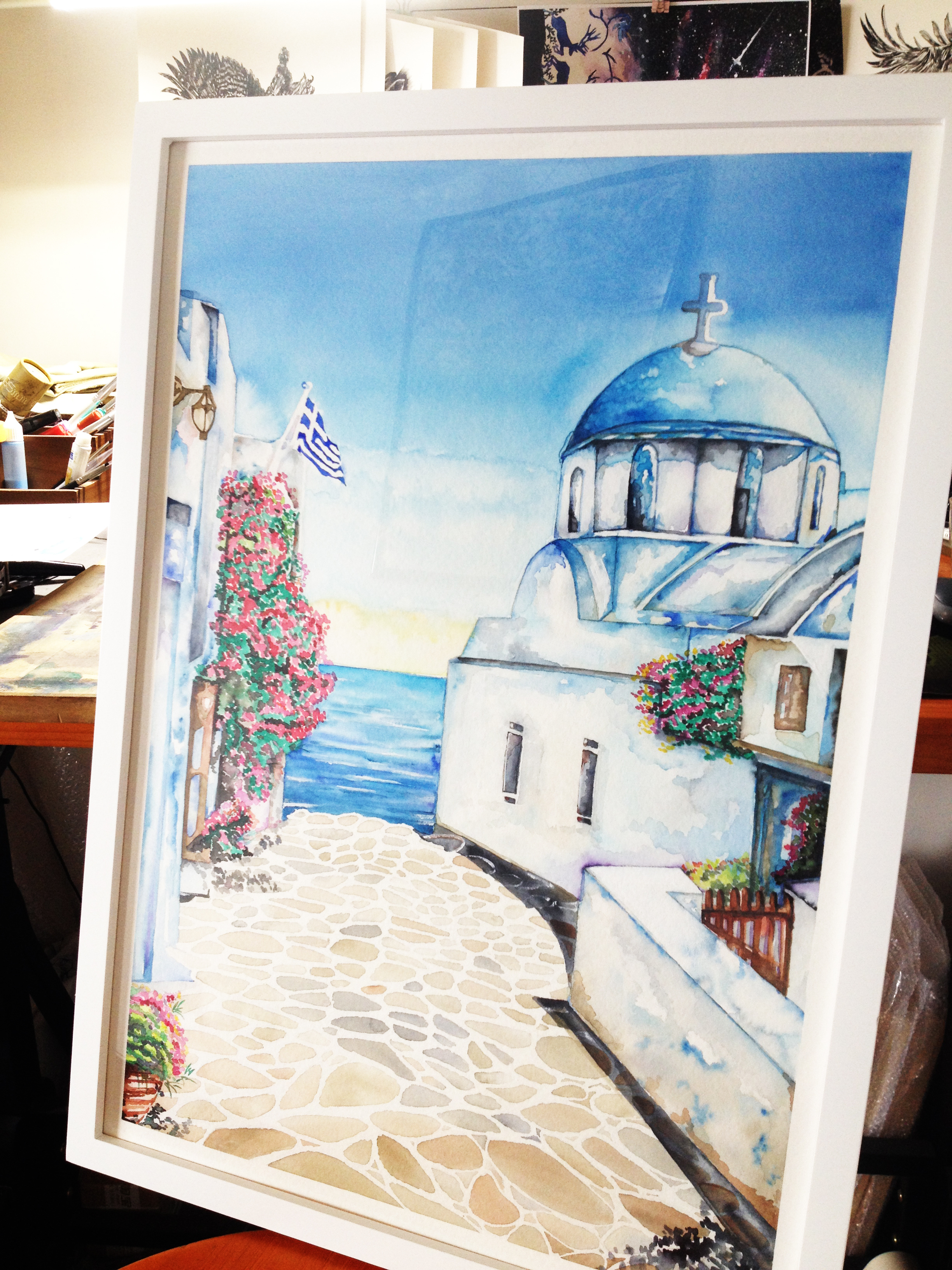 圣托里尼|插画|插画习作|多爸1203 - 原创作品 - 站酷 (zcool)