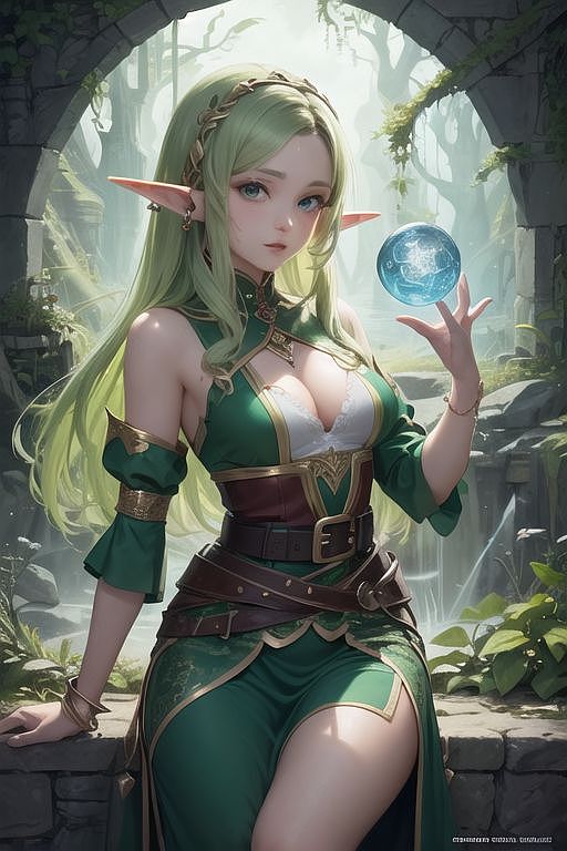 AI绘画 精灵少女（图ZMzQzMTk2NTIw） - 创作习作 - 站酷设计师AsakuraMinami原创素材 - 站酷ZCOOL