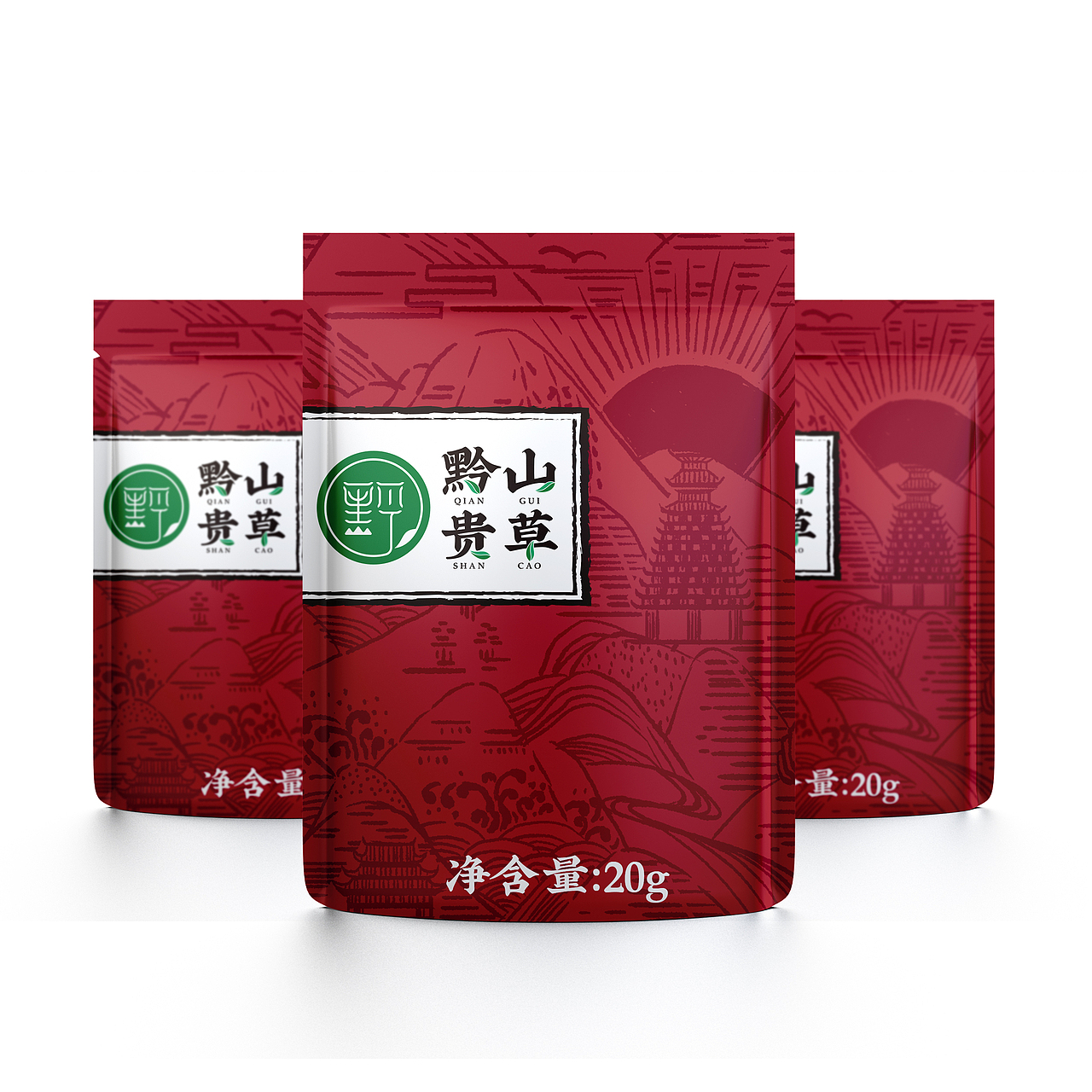 黔山贵草品牌包装设计(青钱柳)