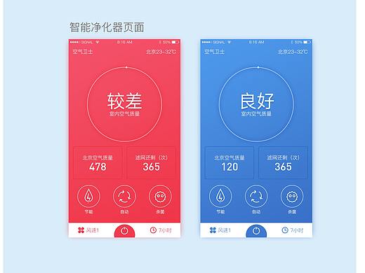 智能空气净化器界面（2019-10）
