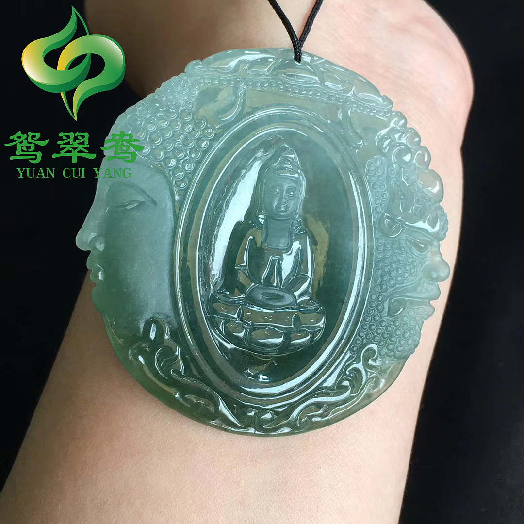 -鸳翠鸯珠宝-【天然翡翠吊坠|一念之间|感悟人生】—