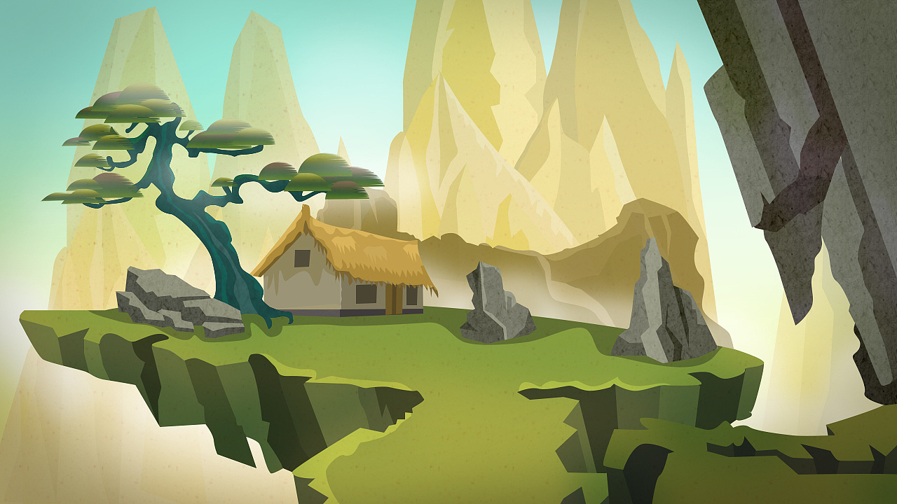 禅意(扁平化场景设计)