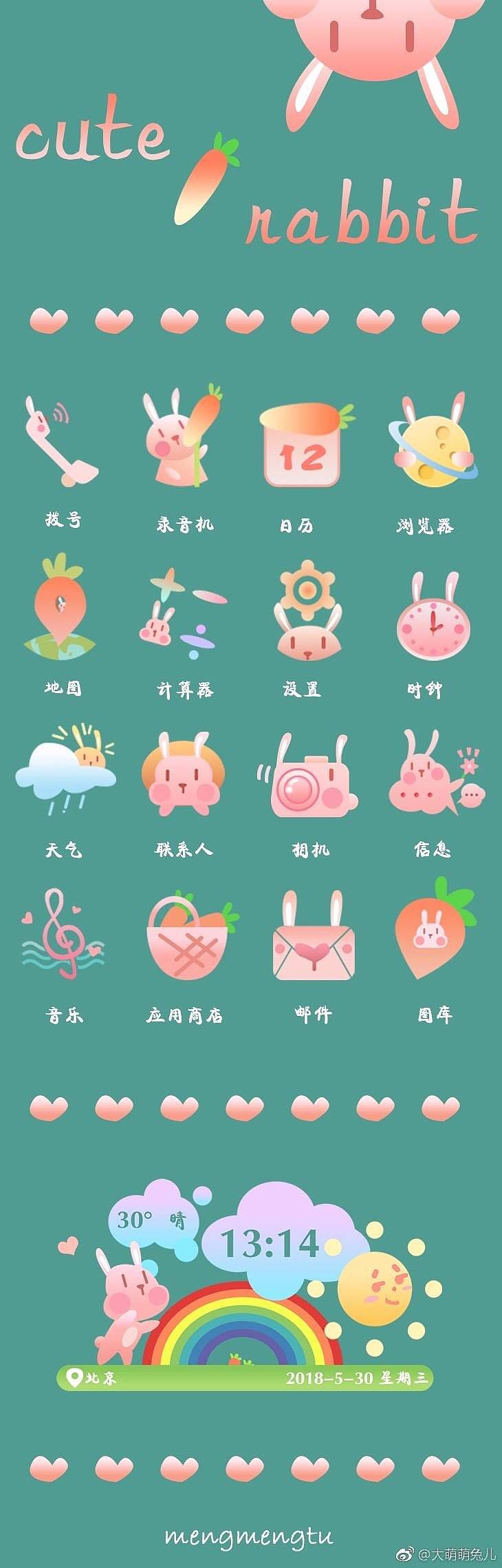 萌萌兔主题图标