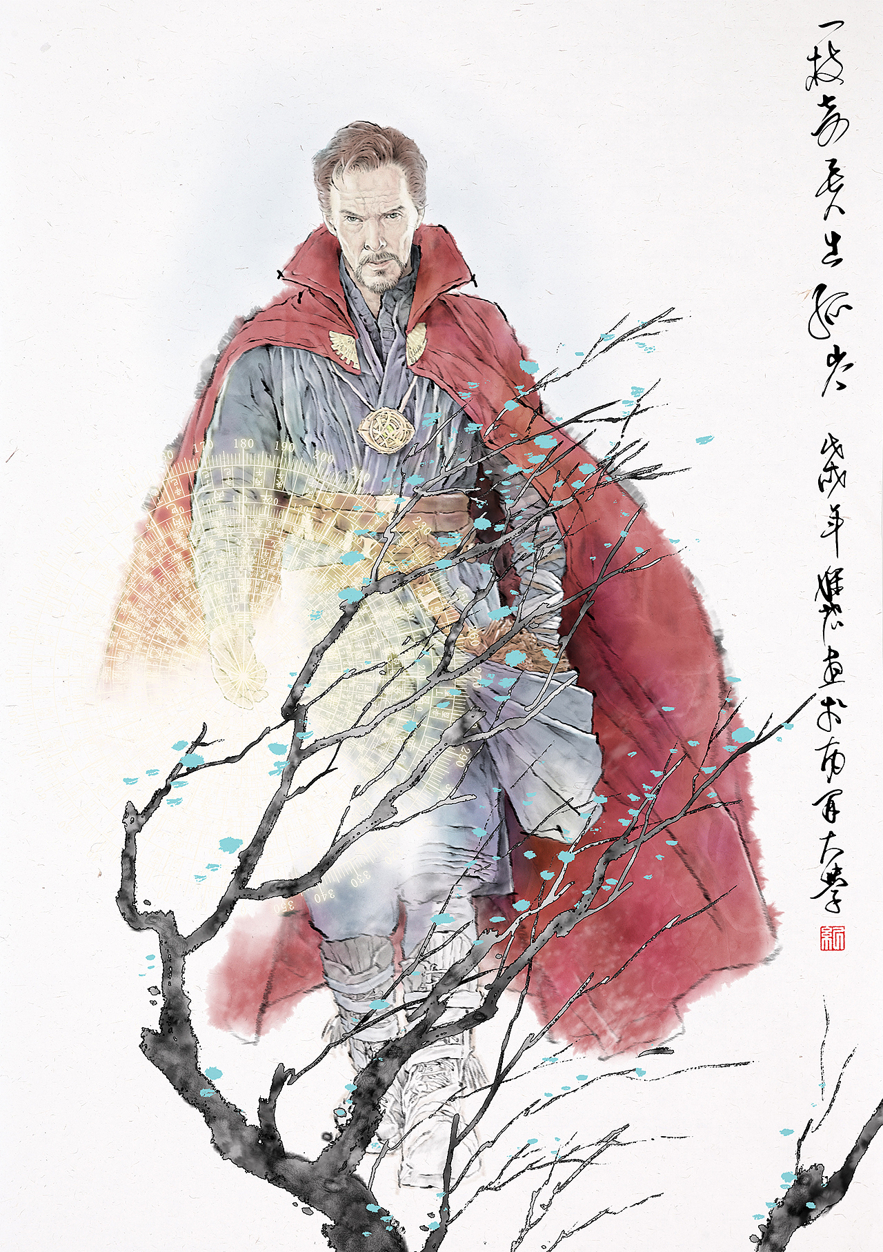 纪保超数字水墨超级英雄系列