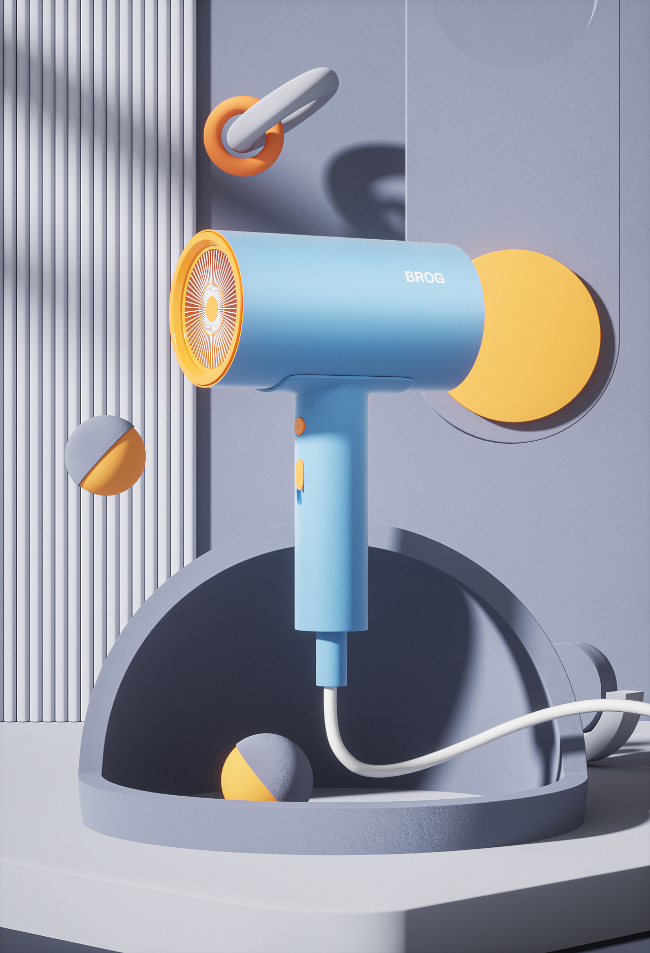 吹风机渲染|三维|产品|倪林 - 原创作品 - 站酷 (zcool)