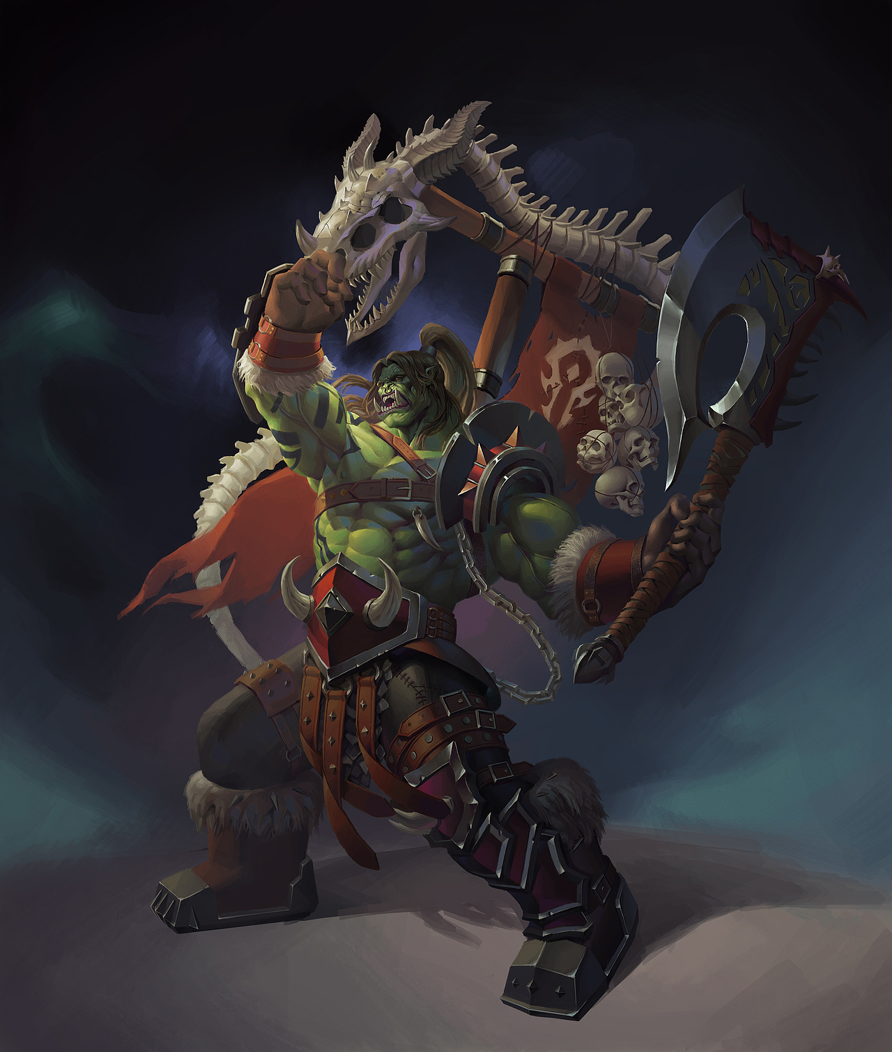 兽人战士（图ZOTA5ODAwMjA=） - 创作习作 - 站酷设计师renbailin原创素材 - 站酷ZCOOL