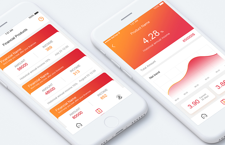 Application of financial products（图ZODg3NzQ4NzY=） - APP界面 - 站酷设计师hzzh原创素材 - 站酷ZCOOL