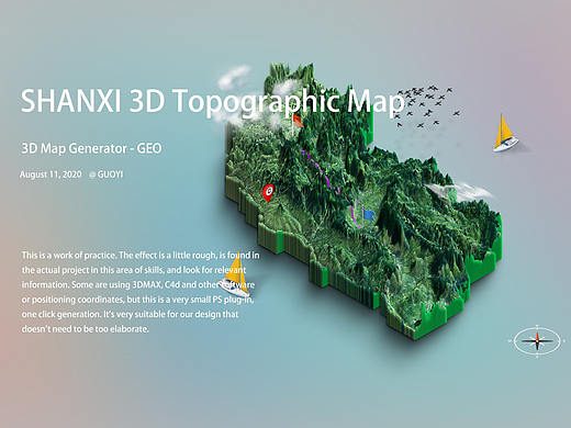 3D Topographic map