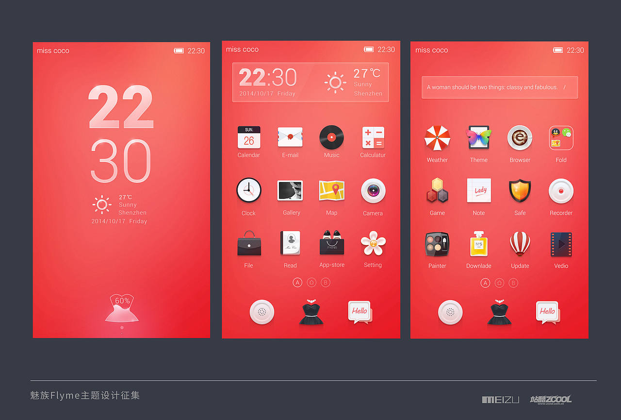Miss Coco（图ZMjEwNTgyMjA=） - 主题/皮肤 - 站酷设计师Asura_素落原创素材 - 站酷ZCOOL